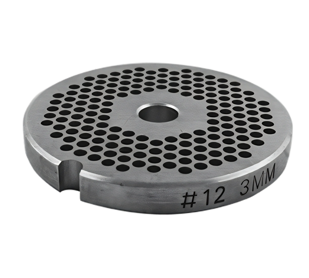 Uniworld Foodservice Equipment SS812GP1/8 Meat Grinder Plate, #12 Hub, 1/8" Hole, Stainless Steel Case of 12