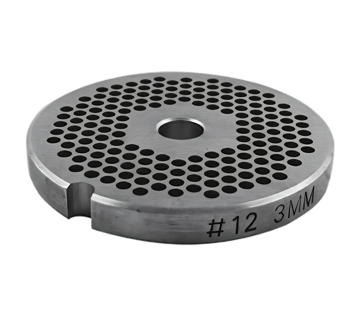 Uniworld Foodservice Equipment SS812GP1/8 Meat Grinder Plate, #12 Hub, 1/8" Hole, Stainless Steel Case of 12