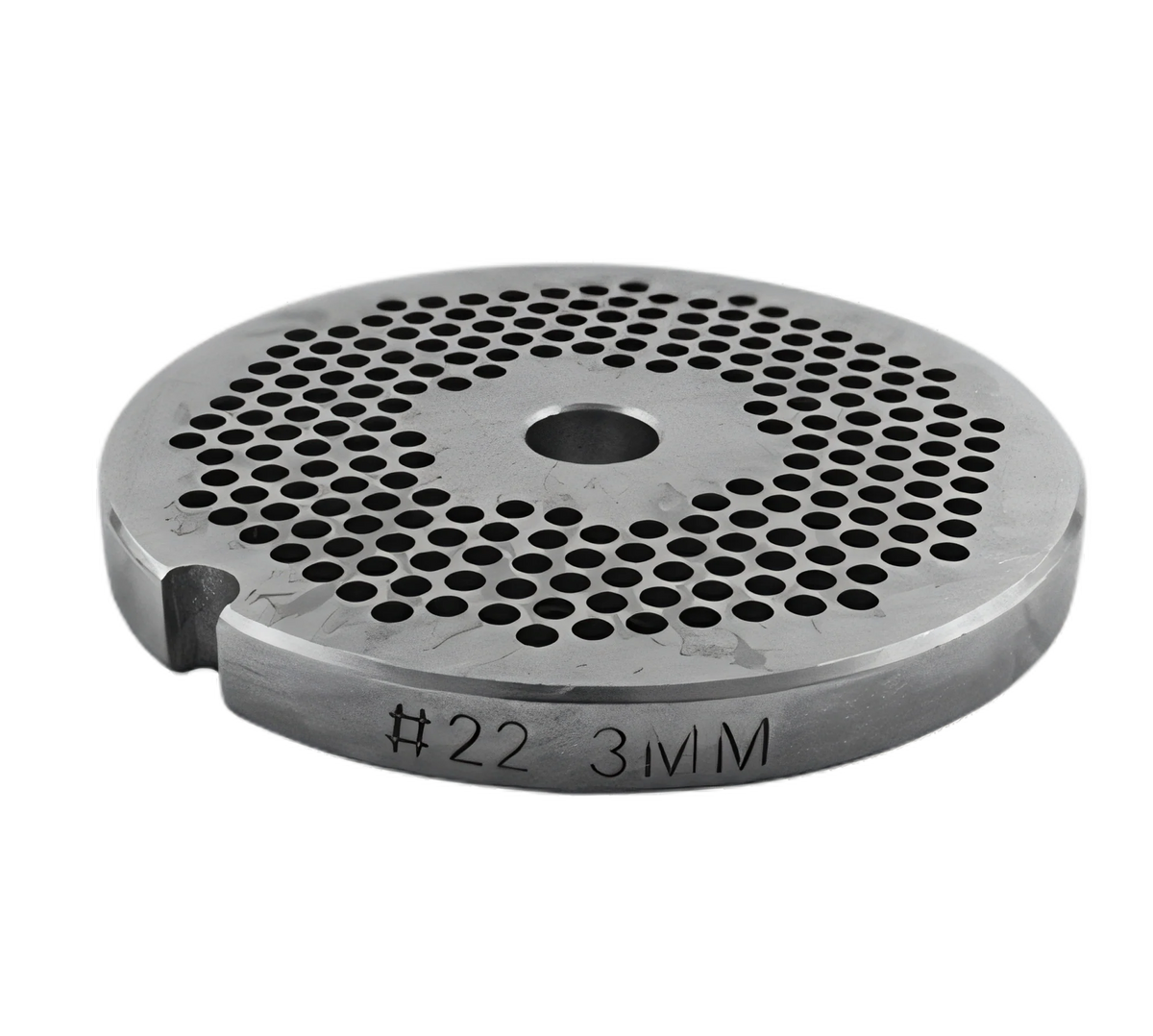 Uniworld Foodservice Equipment SS822GP1/8 #22 Meat Grinder Plate, 1/8" Hole Size, Stainless Steel